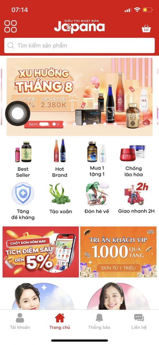 Thiết kế app mobile siêu thị online